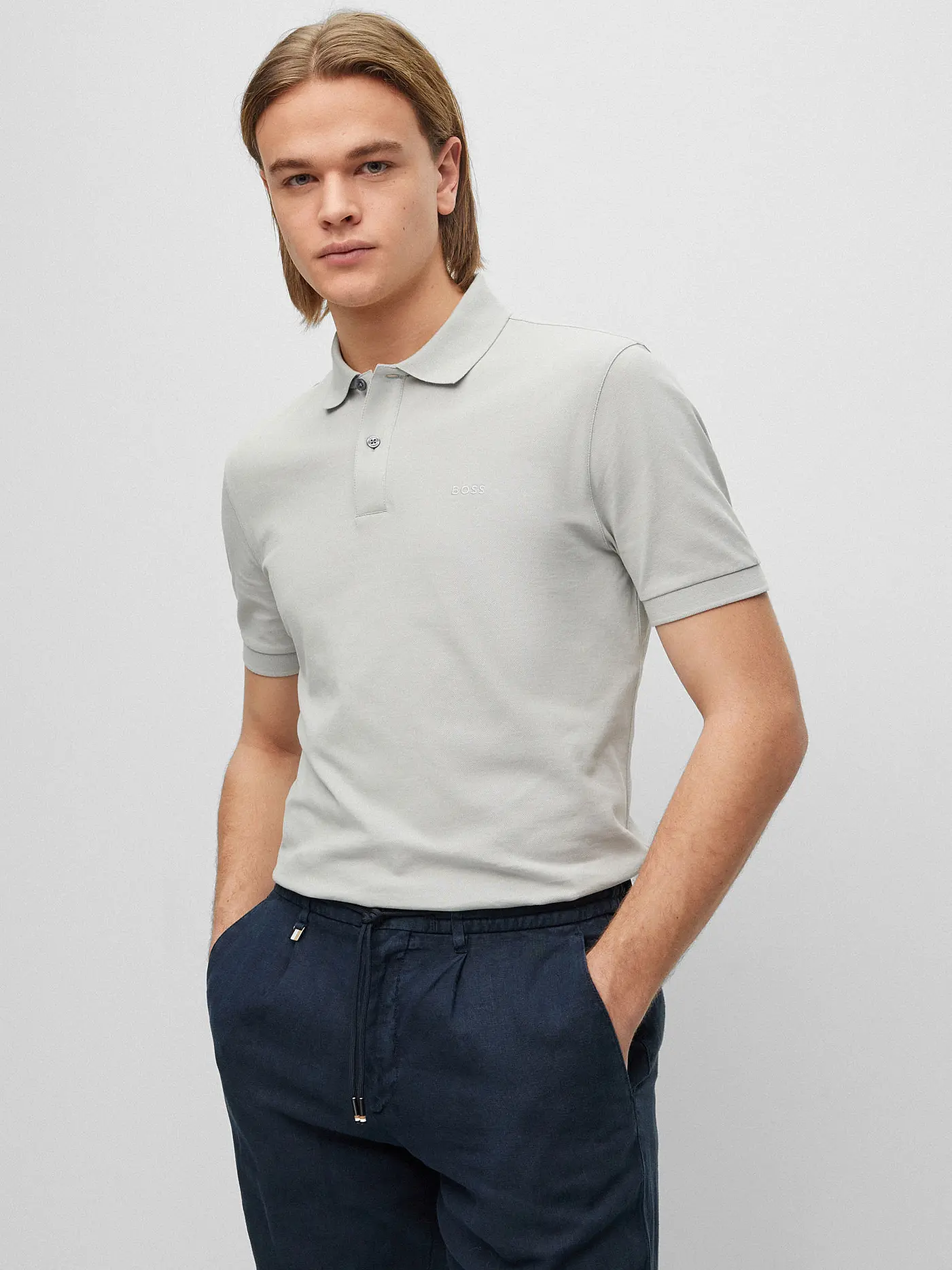BOSS | Poloshirt Regular Fit PALLAS | hellgrau